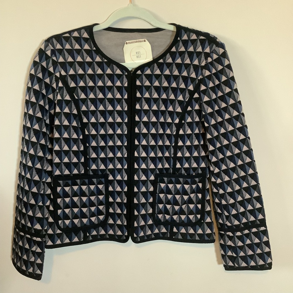 Hei Hei quilted geometric blazer size SP